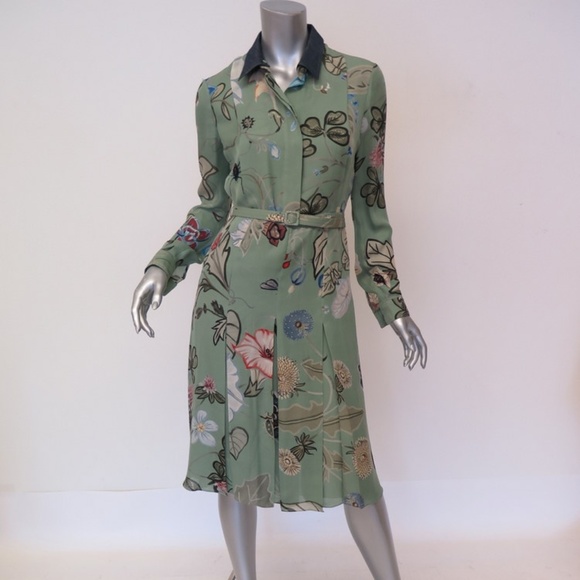 Gucci Dresses & Skirts - Gucci Flora Kris Knight Print Dress Light Green 40